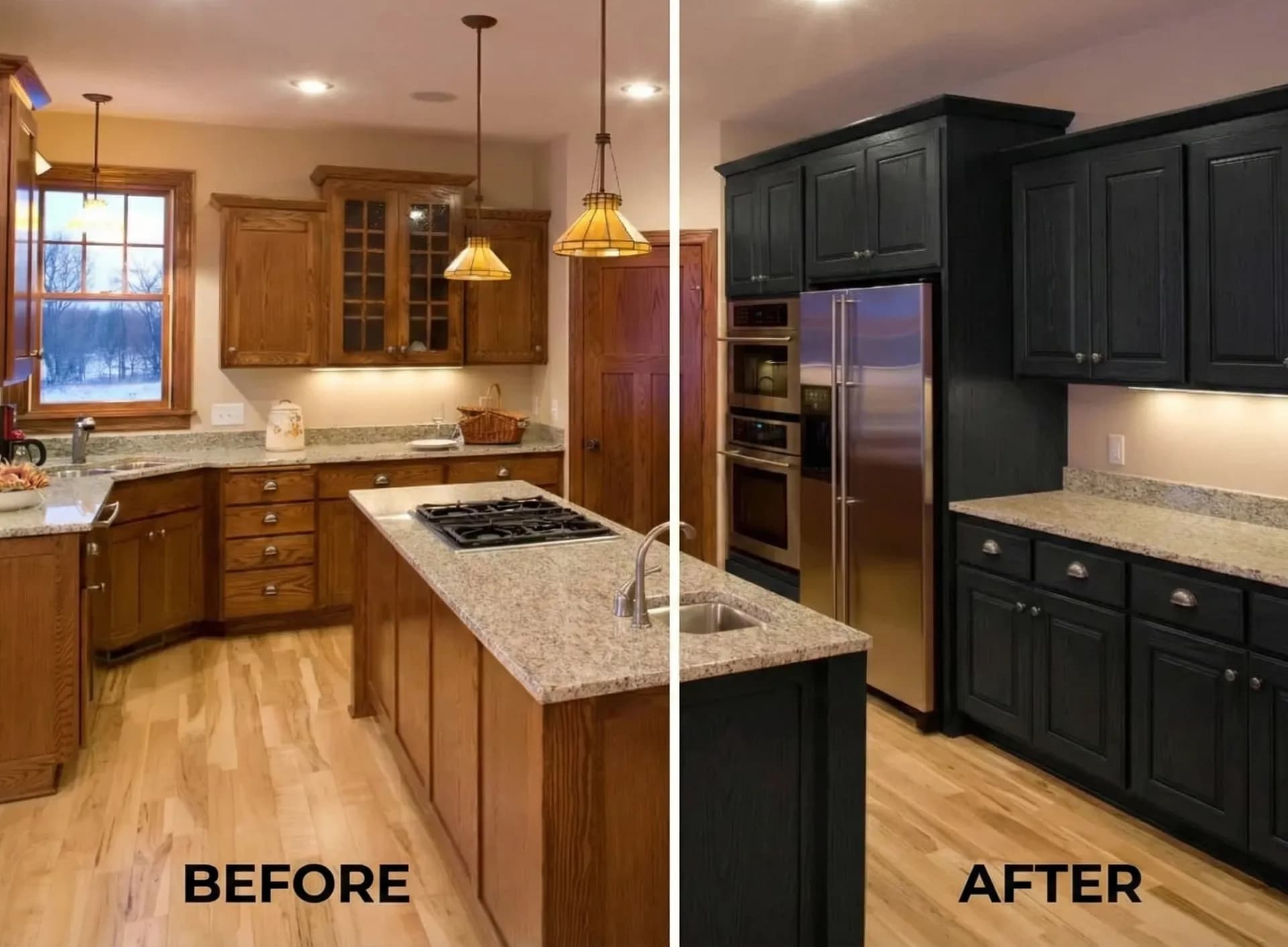 Kitchen cabinet vinyl wrap transformation - BODAQ Premium White finish in North York, Toronto